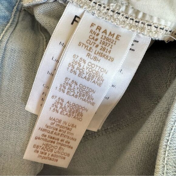 Frame Le High Skinny Distressed Stretch Skinny Jeans Light Wash Rush 28 - Picture 15 of 16